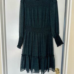 Just...Taylor Dark Green Long Sleeve Dress